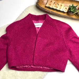 Mugler | Cropped Mohair Wool Blazer